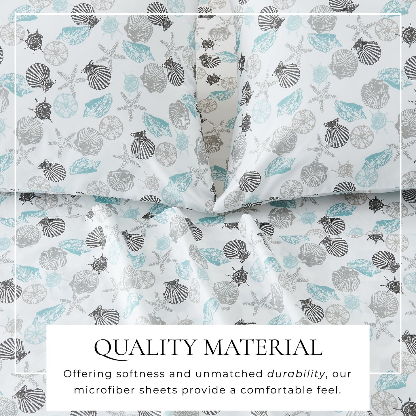 Lightweight Coastal Printed Sheet Set and Covers