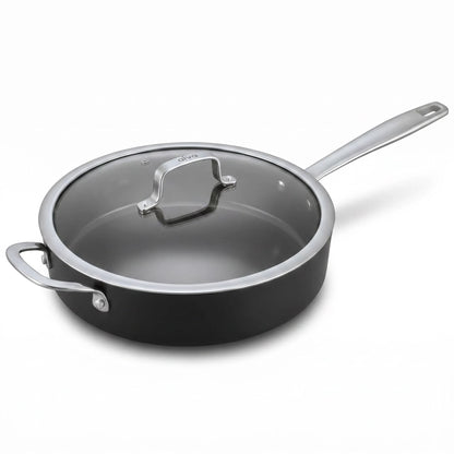 Alva Ceramic Nonstick Sauté Pan 4-Qt with glass lid, stainless steel rim on Tampa Home & Garden Store