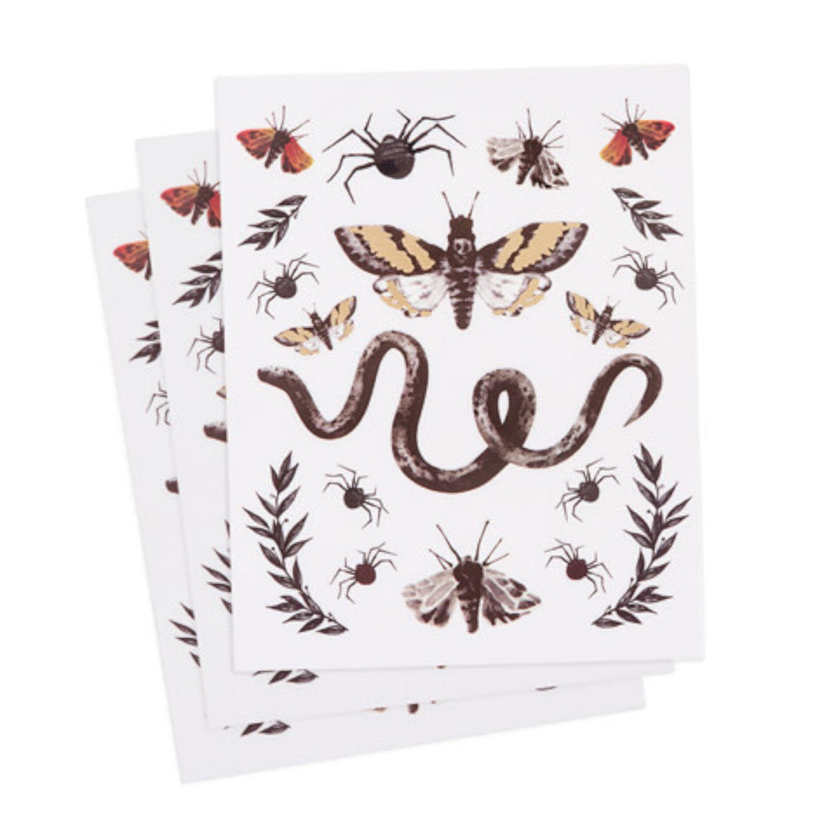 Martha Stewart Halloween Stickers sheet with spiders and moths from Country Christmas Loft on Tampa Home & Garden Store