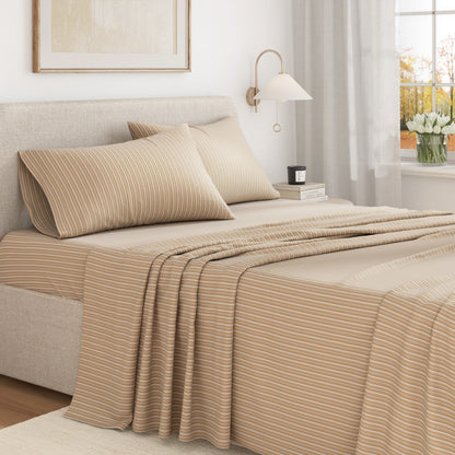 Turkish Cotton Flannel Sheet Set and Stripes