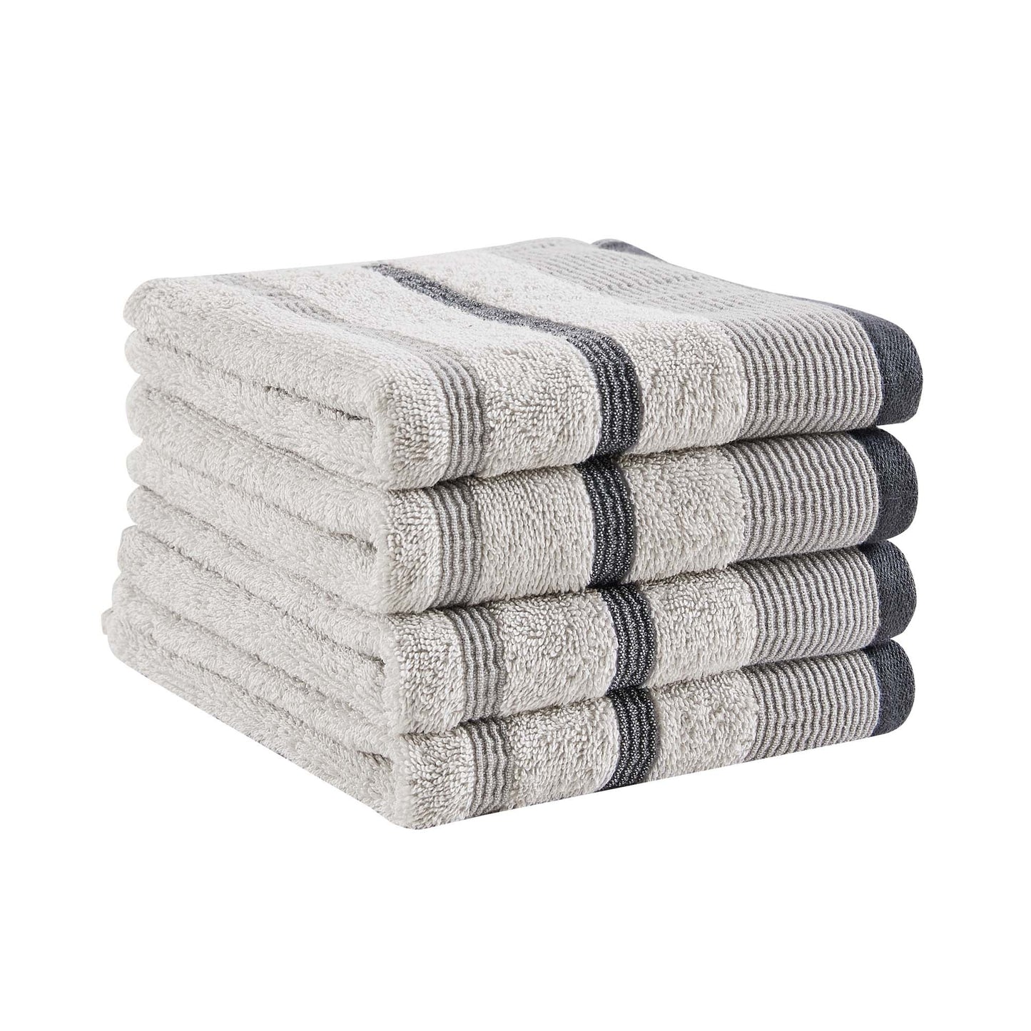 Soft Cotton Bath Towel Set and Stripe Detail