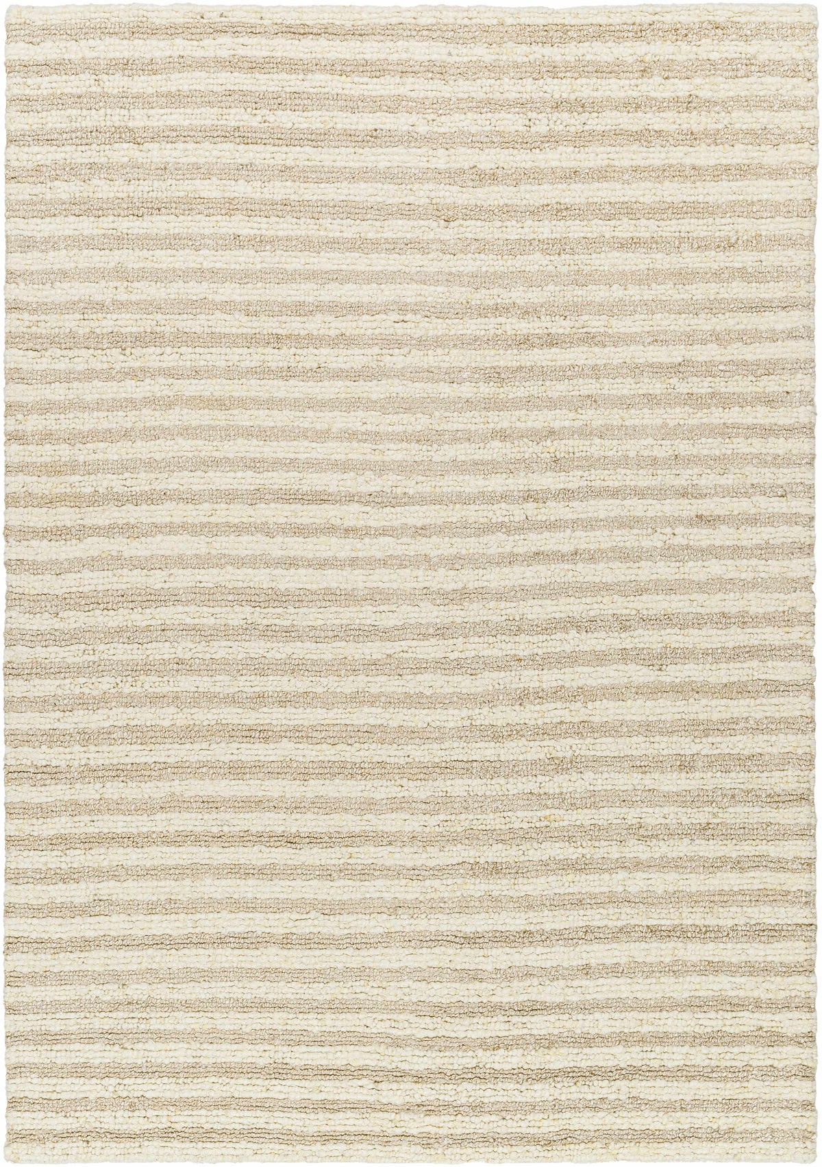 Debra Area Rug from Boutique Rugs, cream beige striped shag on Tampa Home & Garden Store