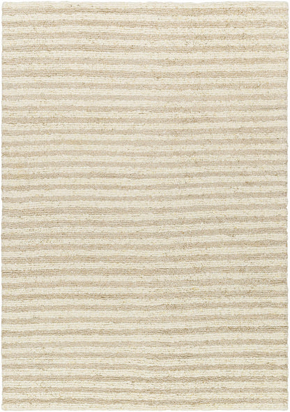 Debra Area Rug from Boutique Rugs, cream beige striped shag on Tampa Home & Garden Store