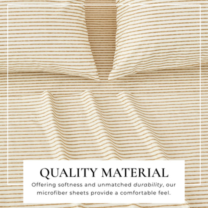 The Striped Microfiber Sheet Set and Soft Finish