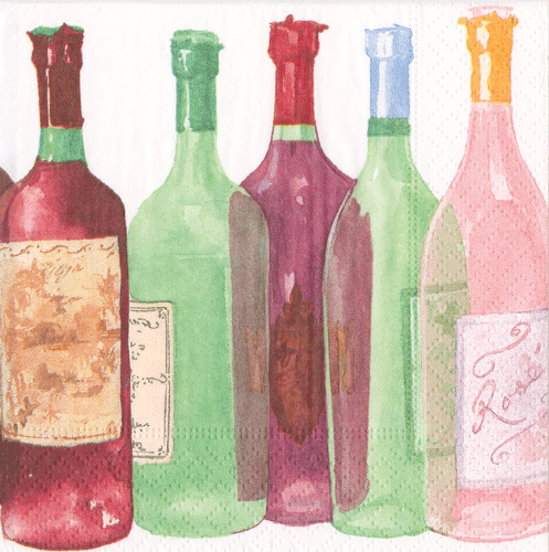 Serviettes à cocktail pour bouteilles de vin