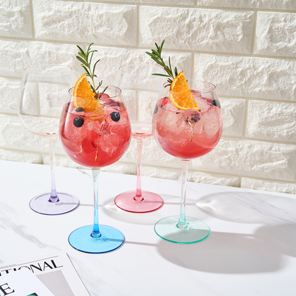 Alba Balloon Stemmed Wine Glasses Set of Four