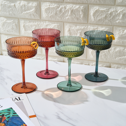 Tonal Crystal Champagne Coupe Set of Four