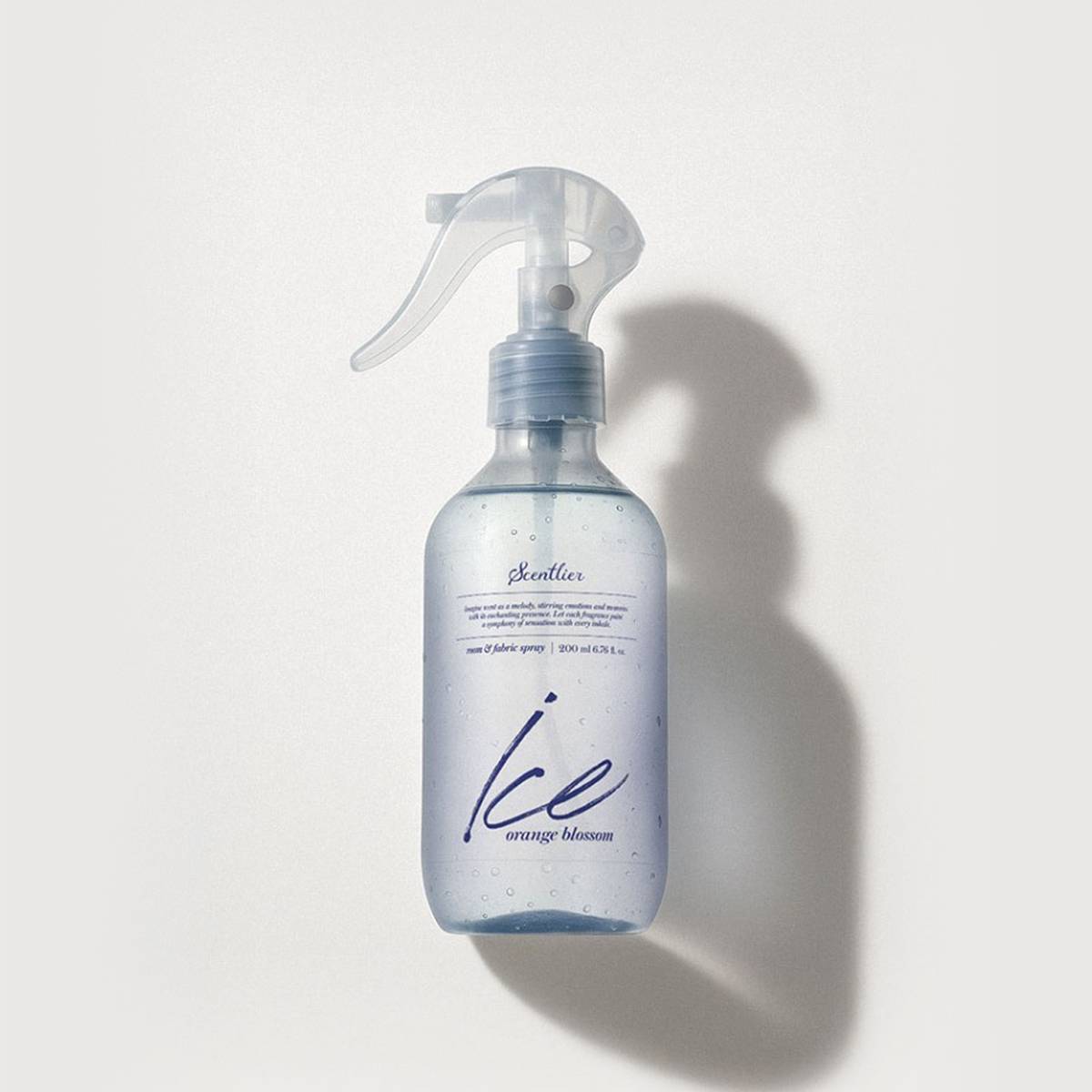 Seoulia Scentlier Ice orange blossom room & fabric spray, 200ml bottle with clear spray nozzle on Tampa Home & Garden Store