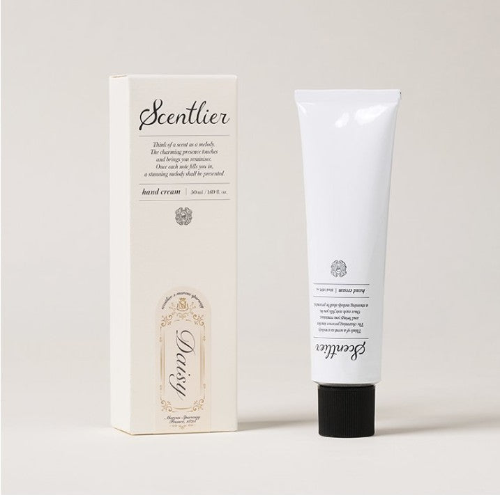 Hand cream Scentlier Perfume 50ml by Seoulia, boxed set with white tube and matching box on Tampa Home & Garden Store