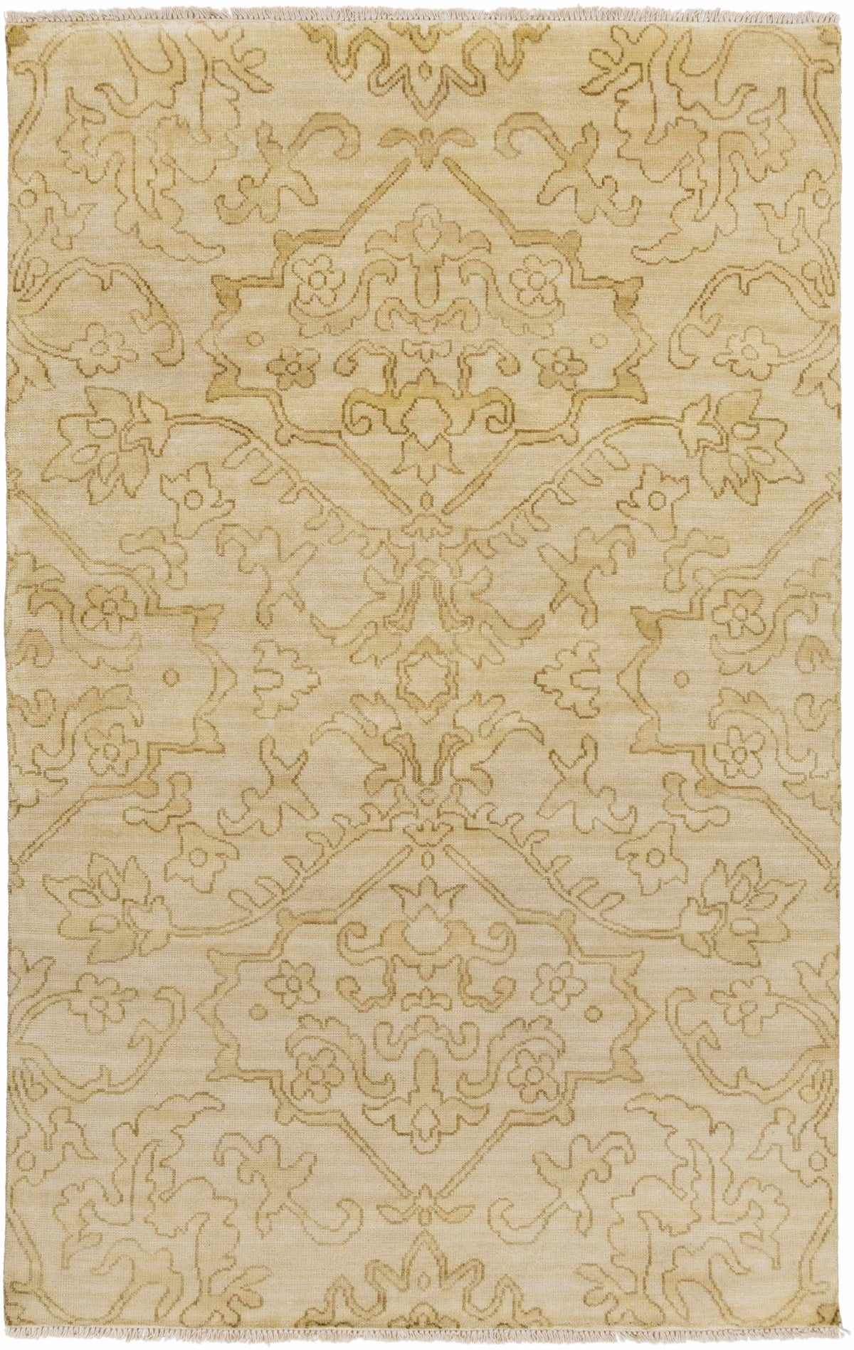 Area rug Schererville beige floral medallion pattern Boutique Rugs, clearance on Tampa Home & Garden Store