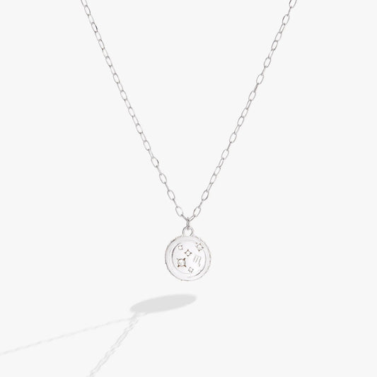 Scorpio Zodiac Necklace by Alex and Ani, silver-tone chain with round pendant on Tampa Home & Garden Store
