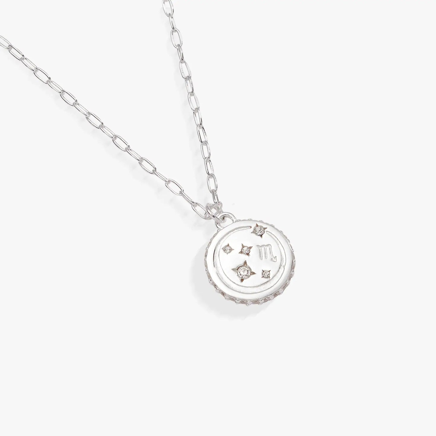 Scorpio Zodiac Pendant with Crystal Accents