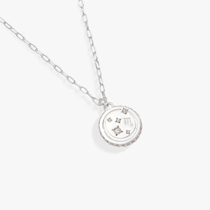 Scorpio Zodiac Pendant with Crystal Accents