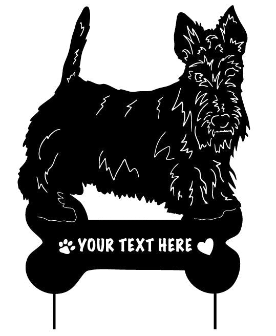 Scottish Terrier garden stake plaque Rustica Ornamentals on Tampa Home & Garden Store