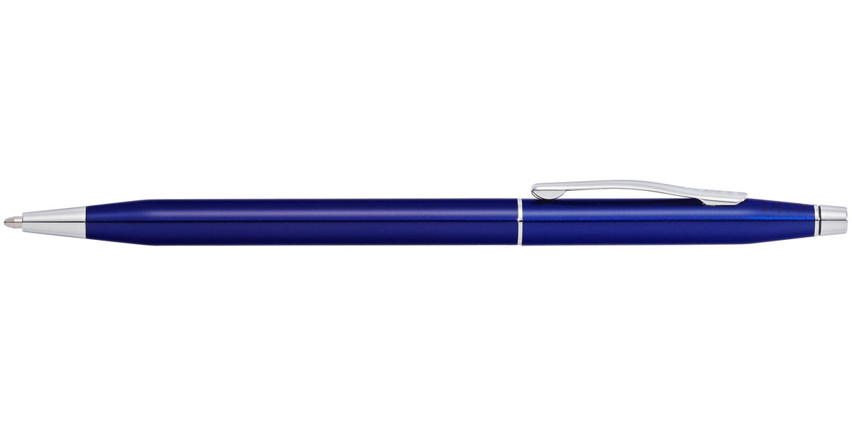 Cross Classic Century translucent blue lacquer ballpoint pen with silver clip on Tampa Home & Garden Store