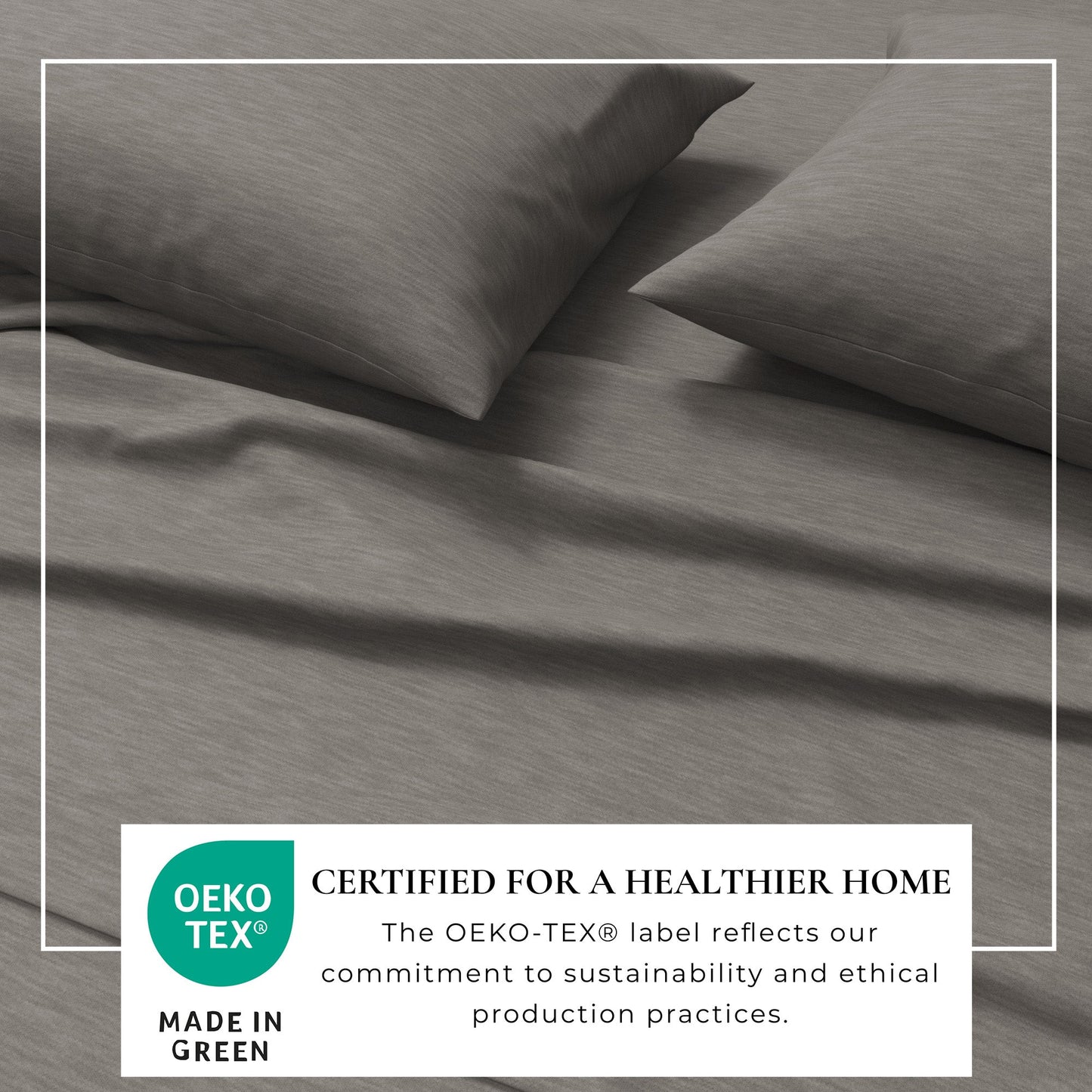 Heathered Jersey and Cotton Blend Bed Sheets