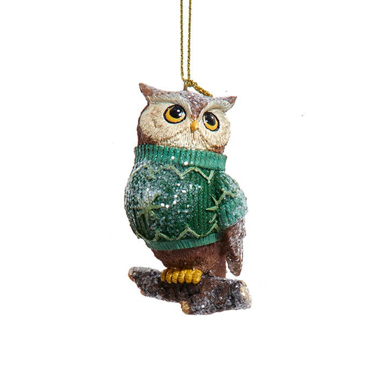 Wise Sweater Owl Ornament - Tampa Home & Garden Store