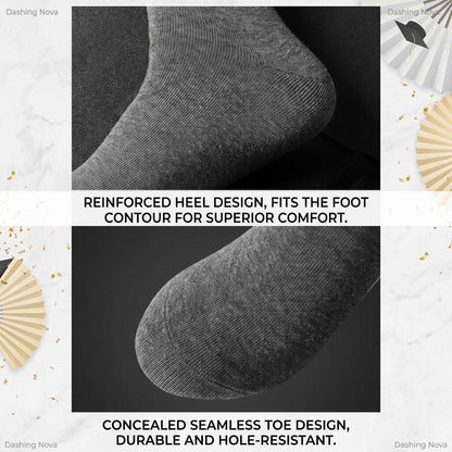 Seamless toe dress socks, gray cotton blend, unisex, size 7-12, 5-pair pack on Tampa Home & Garden Store