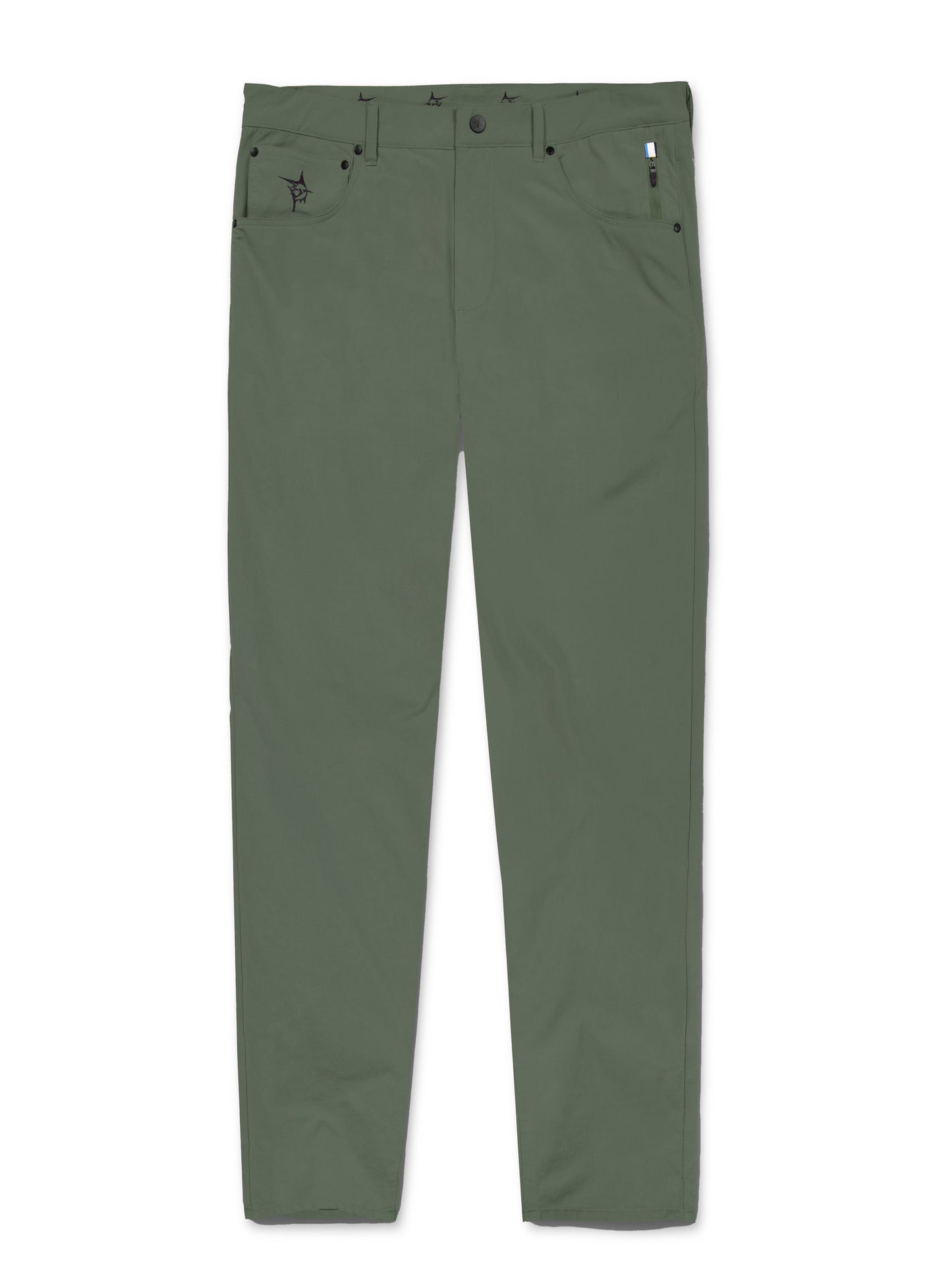 Seaport Pants olive green outdoor pants by White Water Life with front pockets and zip pocket on Tampa Home & Garden Store