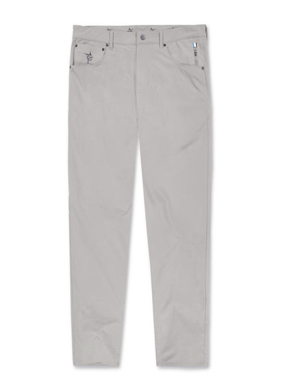 Seaport Pants by White Water Life, light gray casual pants with front pockets and subtle logo on Tampa Home & Garden Store