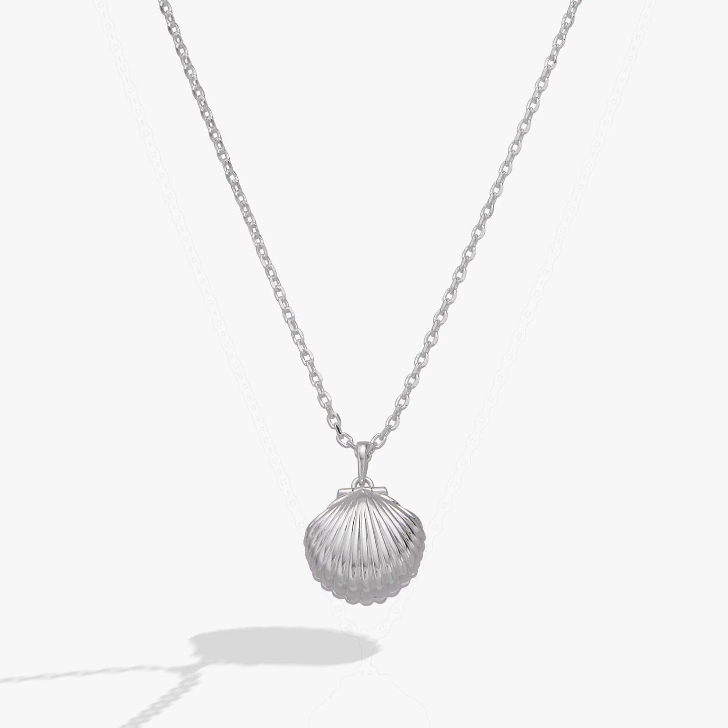 Salt and Sea Seashell Locket Pendant With Pearl