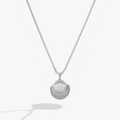 Salt and Sea Seashell Locket Pendant With Pearl