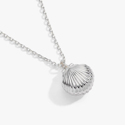 Salt and Sea Seashell Locket Pendant With Pearl