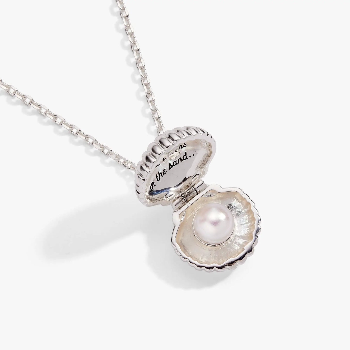 Salt and Sea Seashell Locket Pendant With Pearl