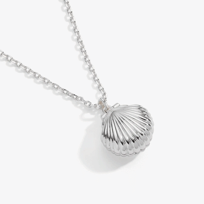 Salt and Sea Seashell Locket Pendant With Pearl