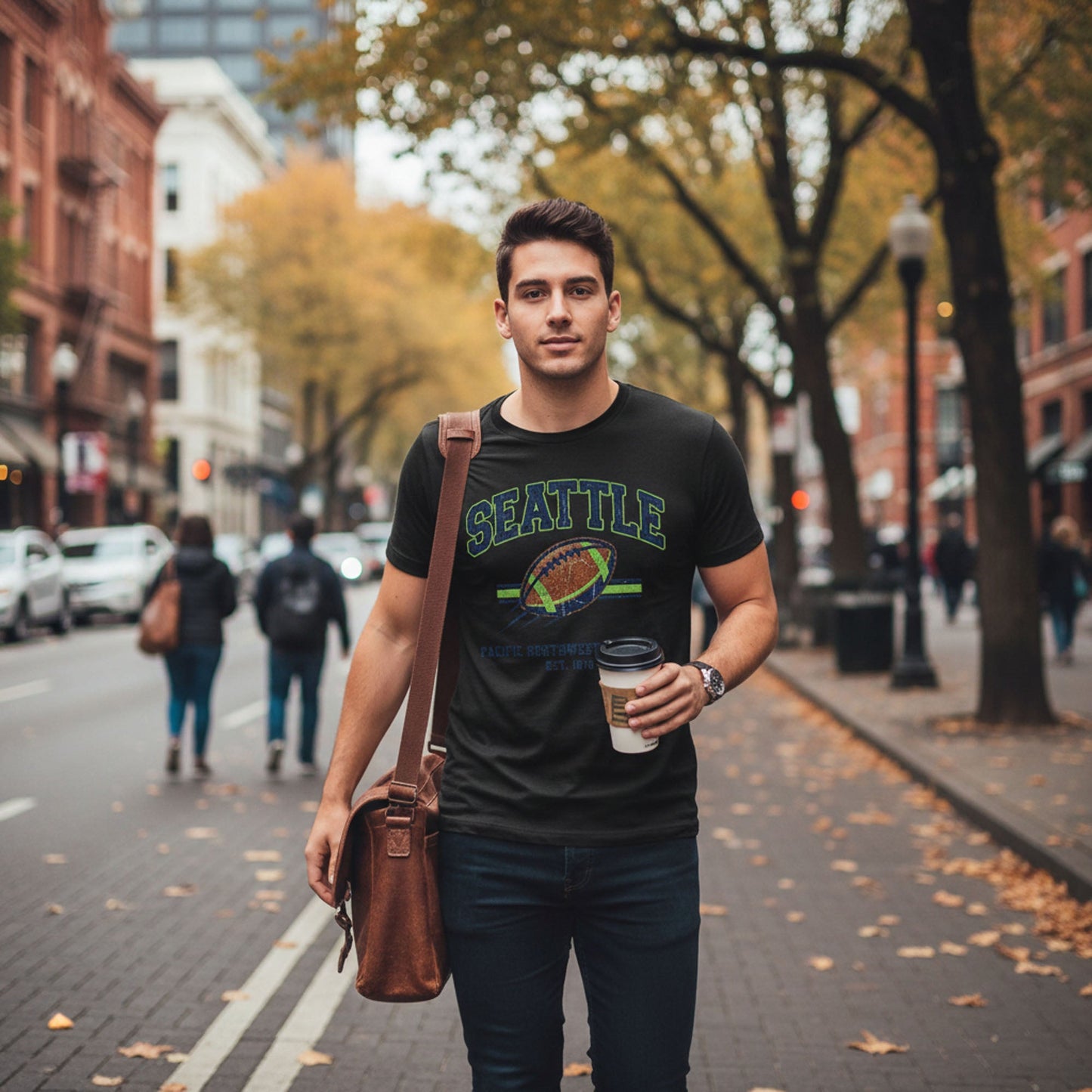 Seattle football tee and Pacific Northwest 1976