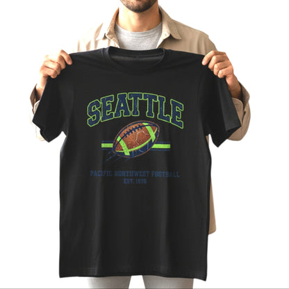 Seattle football tee and Pacific Northwest 1976