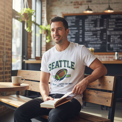 Seattle football tee and Pacific Northwest 1976