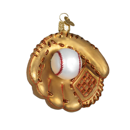 Adorno de cristal con forma de guante de béisbol