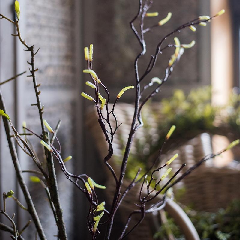 Seed Germination Branch Stem Faux by RusticReach, dark brown stems with lime tips on Tampa Home & Garden Store