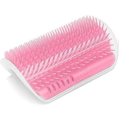 Self Groomer Cat Brush pink angled massager with soft bristles Stevvex pet comb on Tampa Home & Garden Store