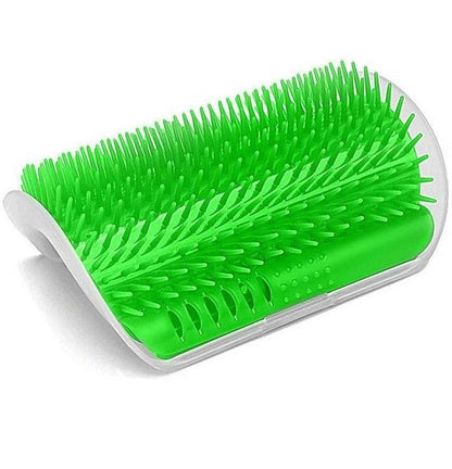 Self Groomer Cat Brush Stevvex green silicone bristle massager for cats ST80PTGD76 on Tampa Home & Garden Store