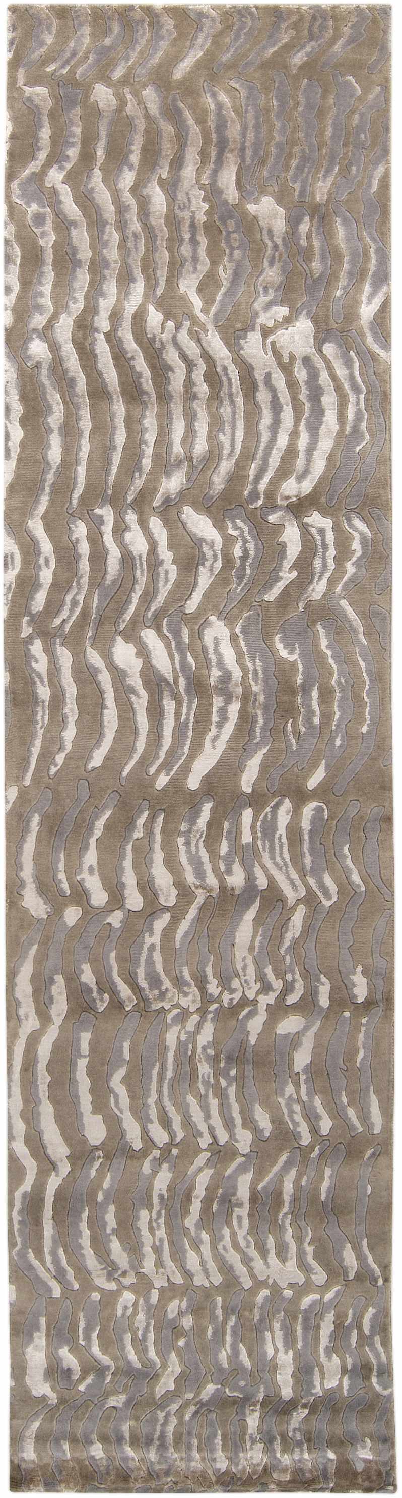 Area Rug Selma by Boutique Rugs, taupe beige with abstract zebra-like stripes, clearance on Tampa Home & Garden Store