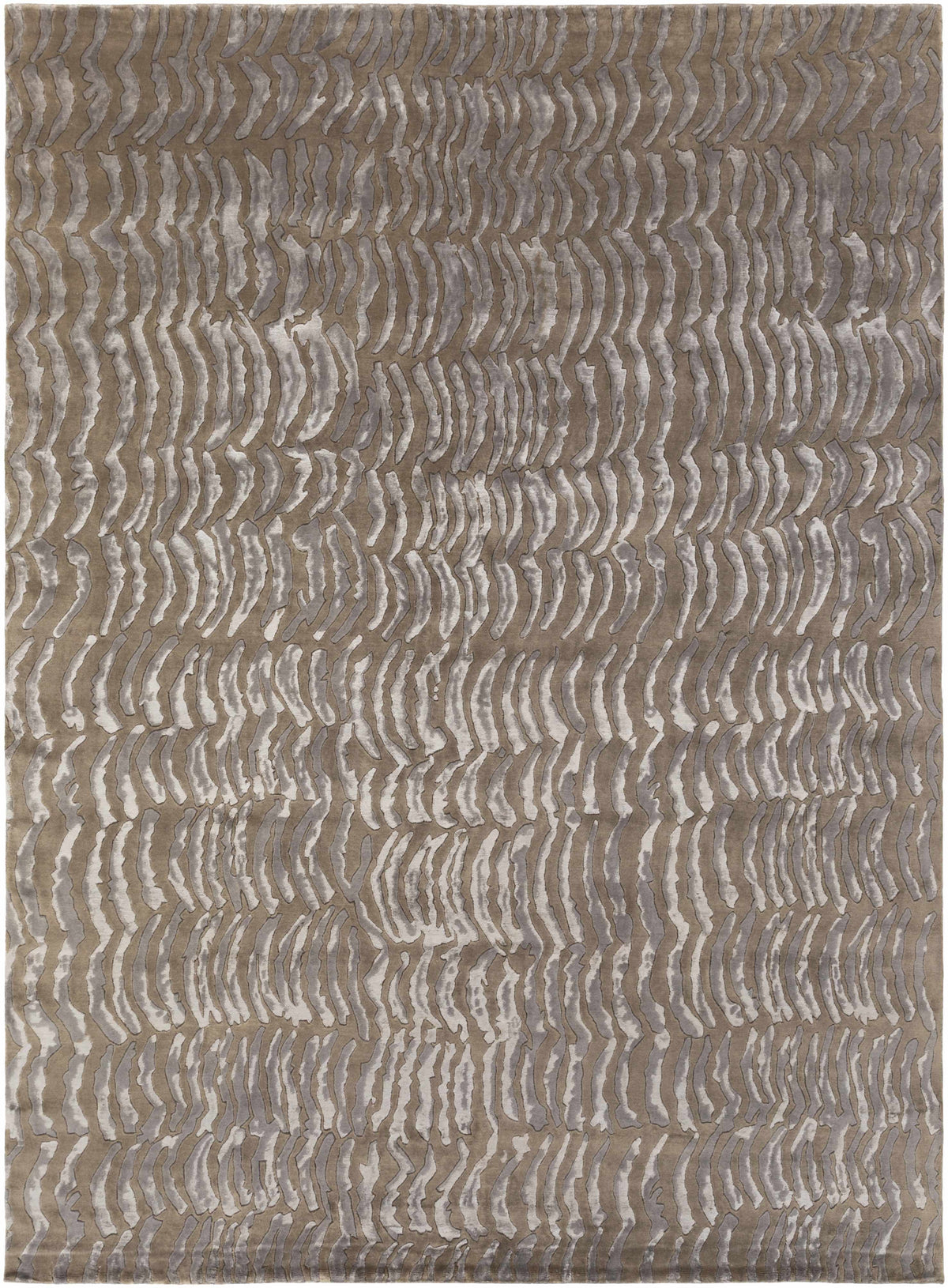 Selma Area Carpet rug by Boutique Rugs in tan with cream wavy stripe pattern on Tampa Home & Garden Store