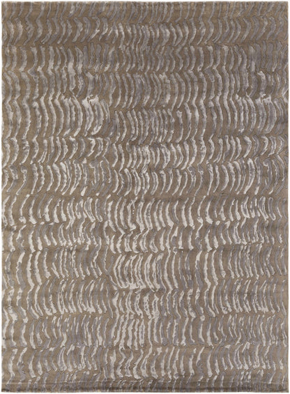 Selma Area Carpet rug by Boutique Rugs in tan with cream wavy stripe pattern on Tampa Home & Garden Store