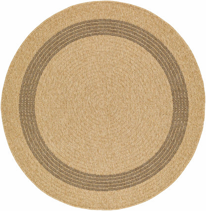 Andie Bordered Faux Jute Outdoor Rug for Patio