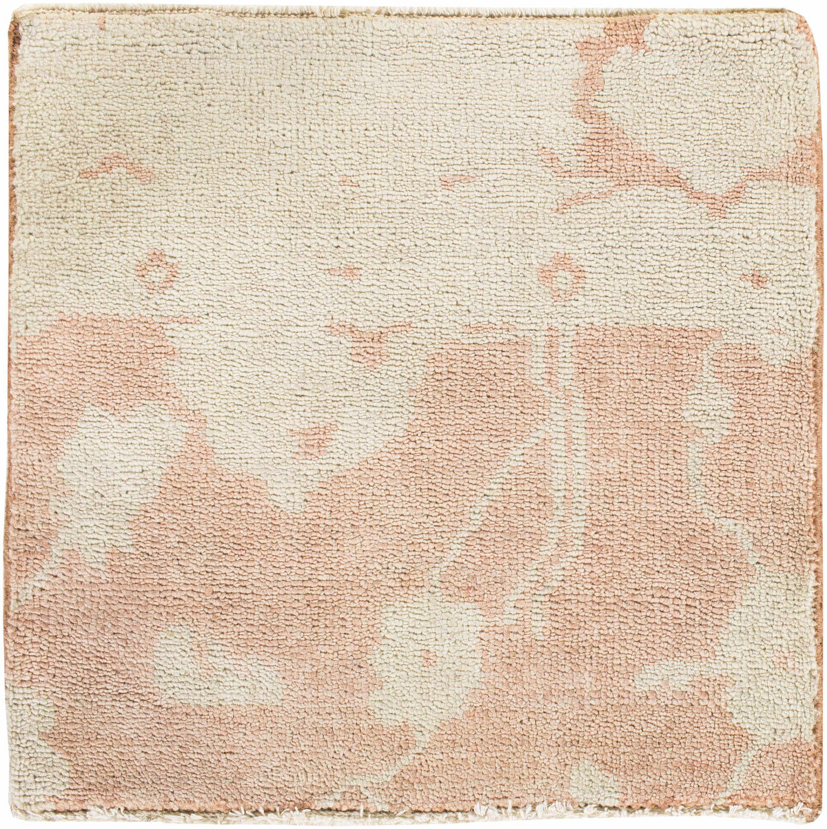 Seney Peach Area Rug by Boutique Rugs, cream peach textured shag with fringe on Tampa Home & Garden Store