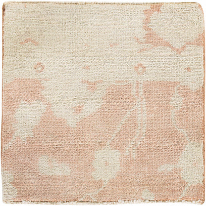 Seney Peach Area Rug by Boutique Rugs, cream peach textured shag with fringe on Tampa Home & Garden Store