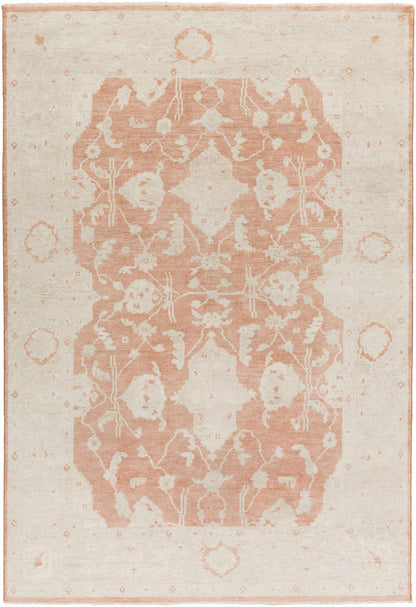 Seney Peach Area Rug by Boutique Rugs peach ivory floral center medallion clearance on Tampa Home & Garden Store