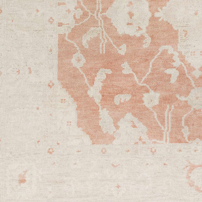 Seney Peach Area Rug peach and ivory distressed motif by Boutique Rugs on Tampa Home & Garden Store