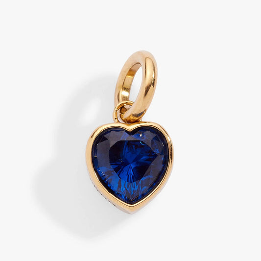 September Protection Heart Birthstone Charm pendant gold with blue stone by Alex and Ani on Tampa Home & Garden Store