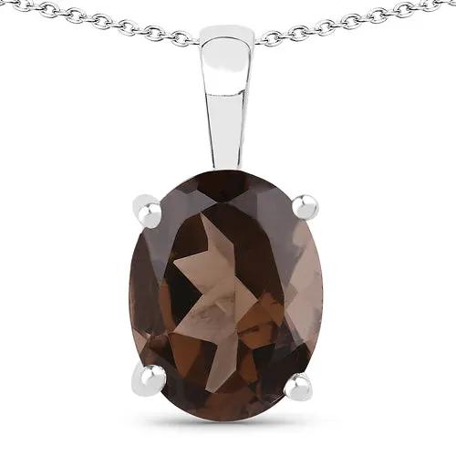3.14 ct smoky quartz pendant on .925 sterling silver chain, Bids.com jewelry set on Tampa Home & Garden Store