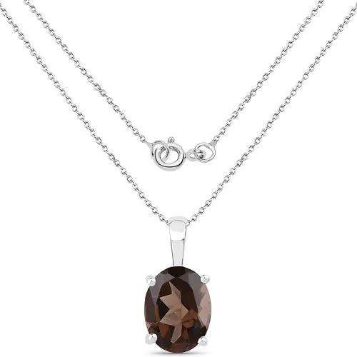 Jewelry set with 3.14 ct smoky quartz pendant on sterling silver chain by Bids.com on Tampa Home & Garden Store