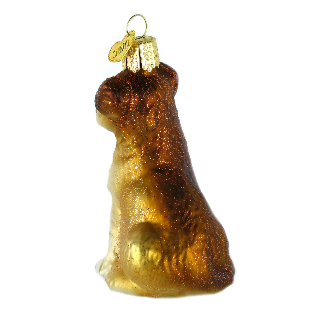 Adorno navideño de cachorro de pastor del Viejo Mundo