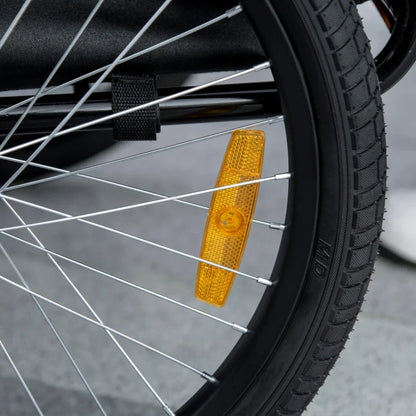 Dog Bike Trailer wheel with orange reflector for medium dog pet stroller on Tampa Home & Garden Store