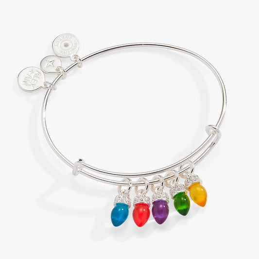 Christmas light bulb charm bracelet by ALEX AND ANI with multicolor beads on Tampa Home & Garden Store